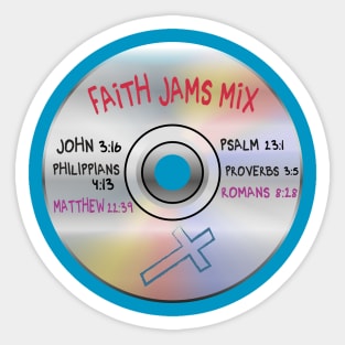 Faith Jamz Mixtape CD - 90's Inspired Spiritual T-shirt Sticker